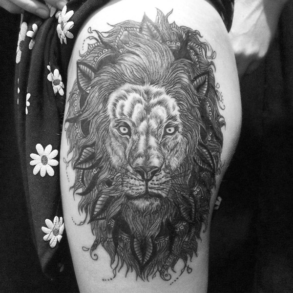 desenhos de tatuagem de leão para meninos e meninas24 