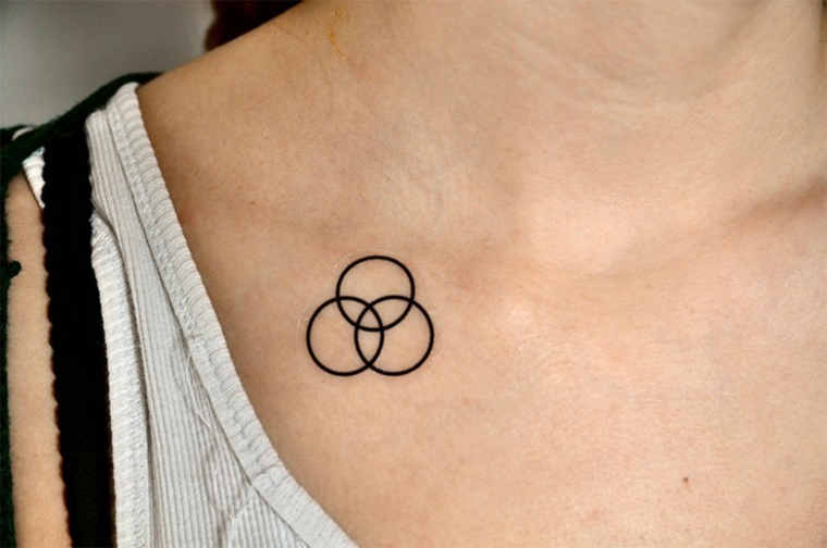 tatuagem com três círculos 