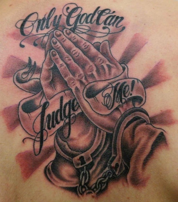 Tatuagem de mão orando (4) 