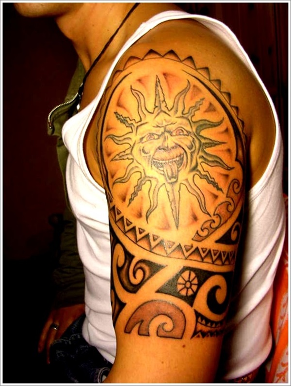 35 Sun Tattoo Design Ideas com Significados 23 