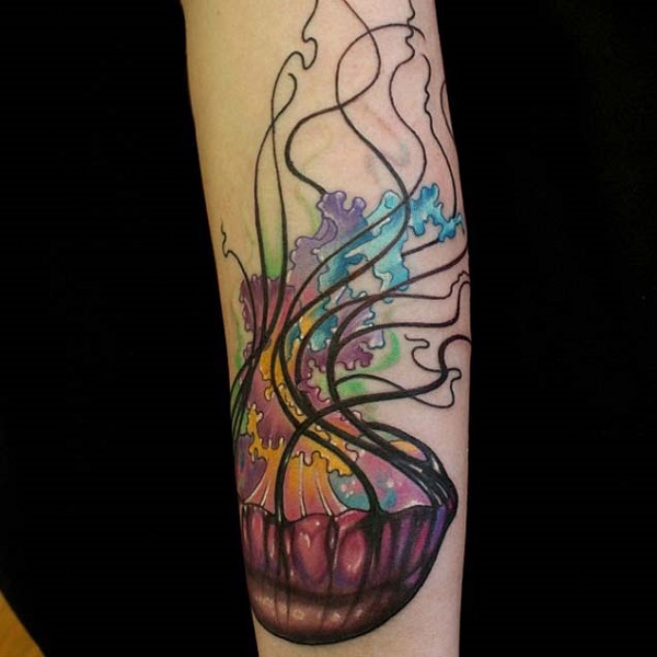 Tatuagem de água-viva 14 