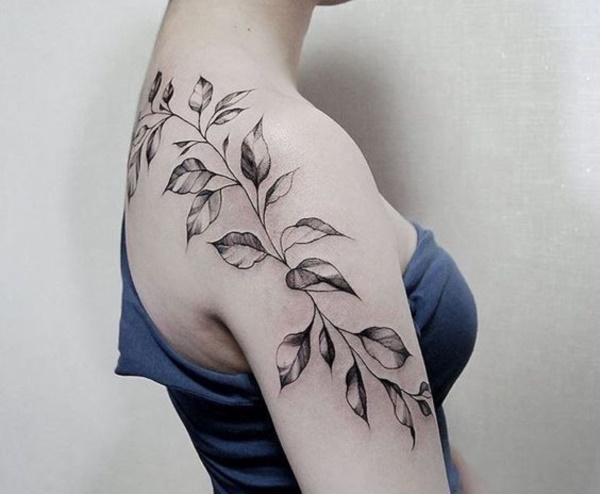 tatuagem de folhas design0171 