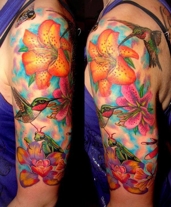 tatuagem de flores de lírio 27 