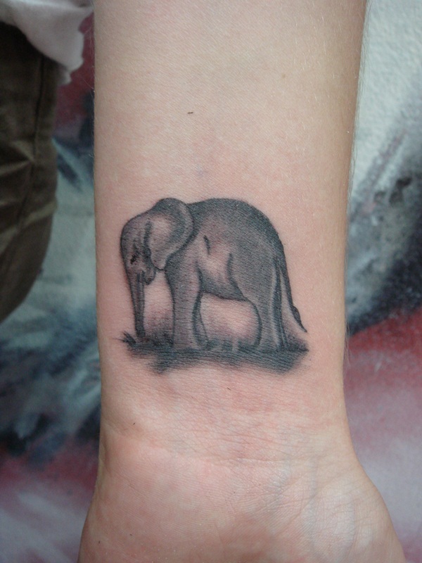 Projetos bonitos do Tattoo do elefante Vectorial minúsculo (73) 
