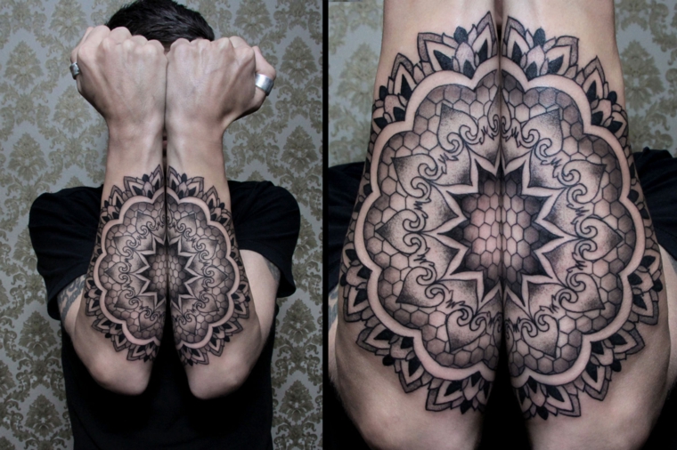 desenho geométrico-mão-tatuagem-opções 