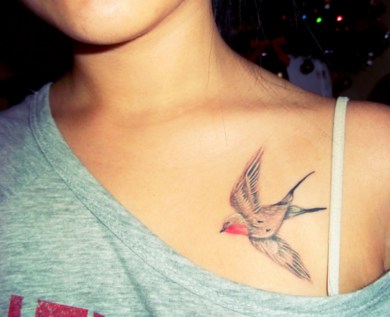 tatuagens elegantes-mulher-pássaro-bonito 