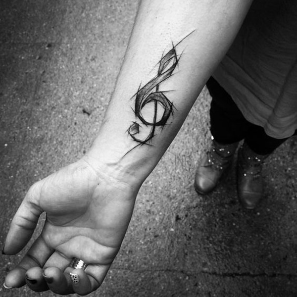 desenho de tatuagem de música (28) 