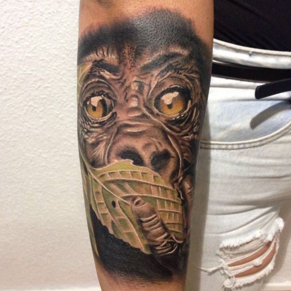 Featured image of post Tatuagem Macaco Fofo Tatuagem no bra o de um cara de macaco de culos kuriashchaia tubo