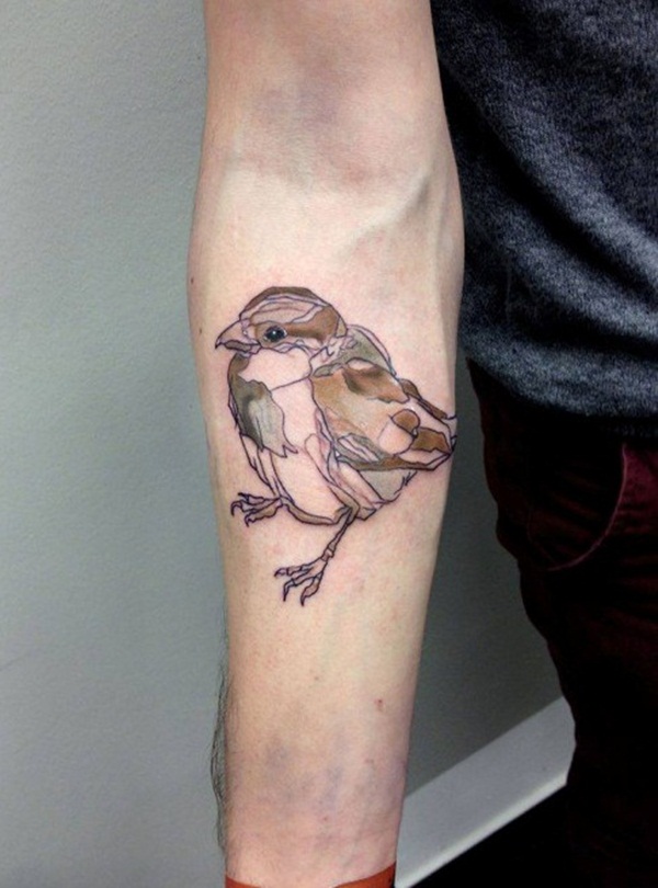 desenho de tatuagem de pássaro (76) 