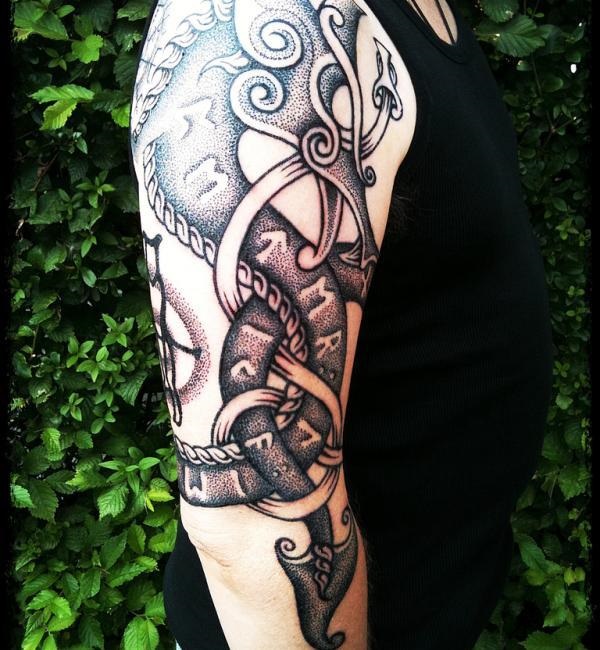 Desenhos ou Tatuagens Viking Ousado e Significados 1 