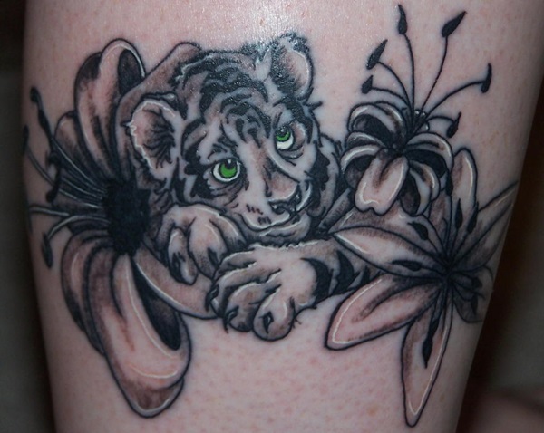 Desenhos de tatuagem de tigre branco e idéias 34 