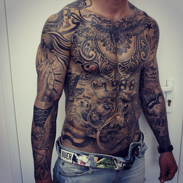 Desenhos de tatuagem de corpo inteiro para homens e mulheres 
