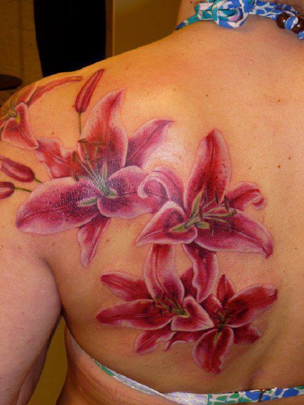 tatuagem de flores de lírio 18 
