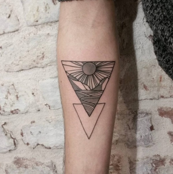 Tatuagens de glifo triangular 21 
