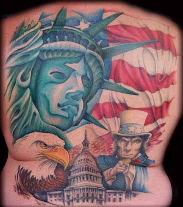 35 Tatuagens e Desenhos da Bandeira Americana 30 