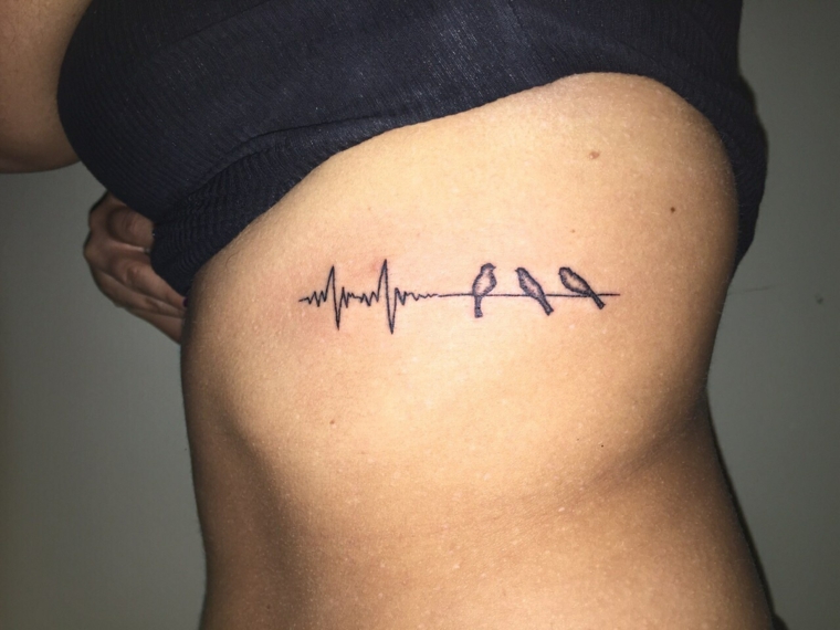 tatuagens-heartbeat-idéias-aves 