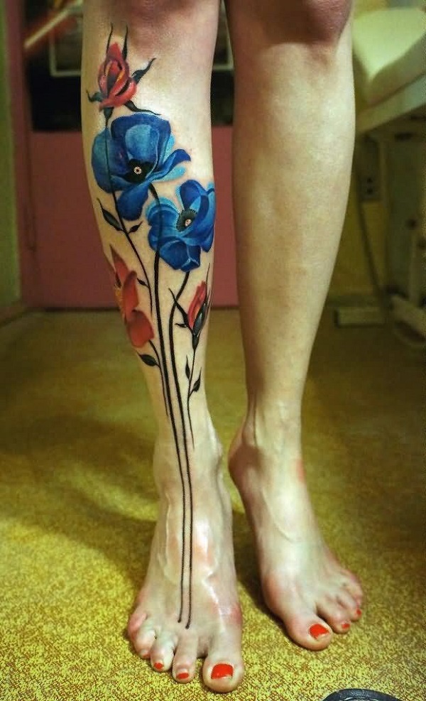 tatuagem de flor de papoula 24 