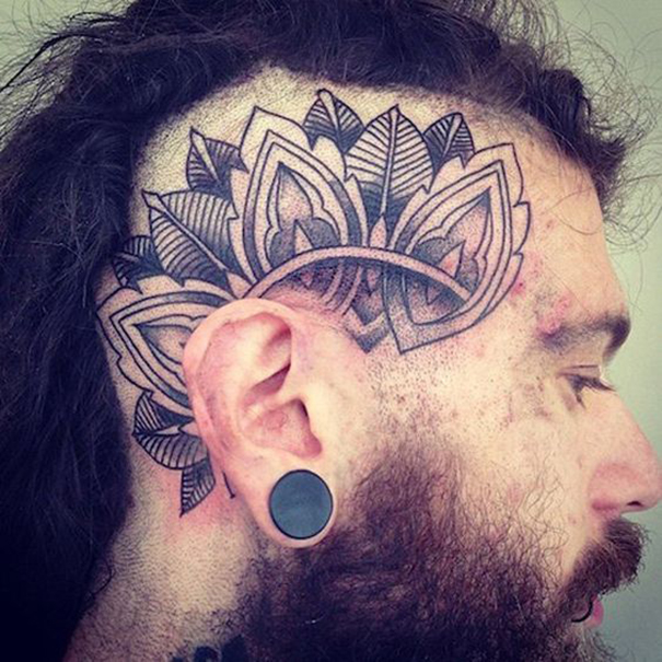 desenho de tatuagem de cabeça 