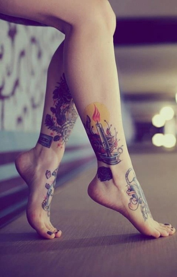 Tatuagem de tornozelo desenhos 42 