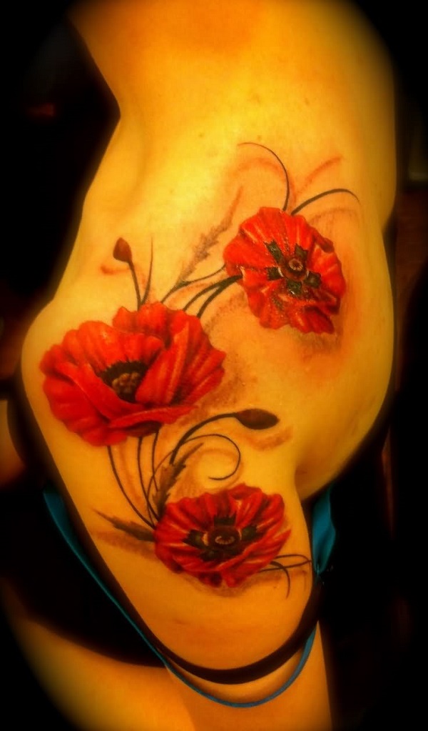 tatuagem de flor de papoula 59 