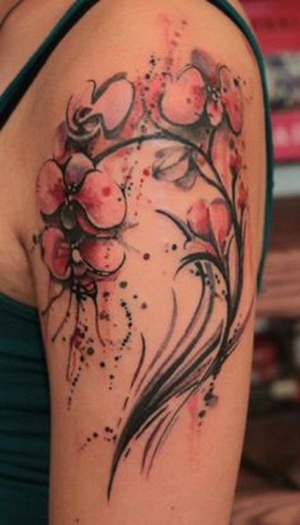 Tatuagem de orquídea 37 