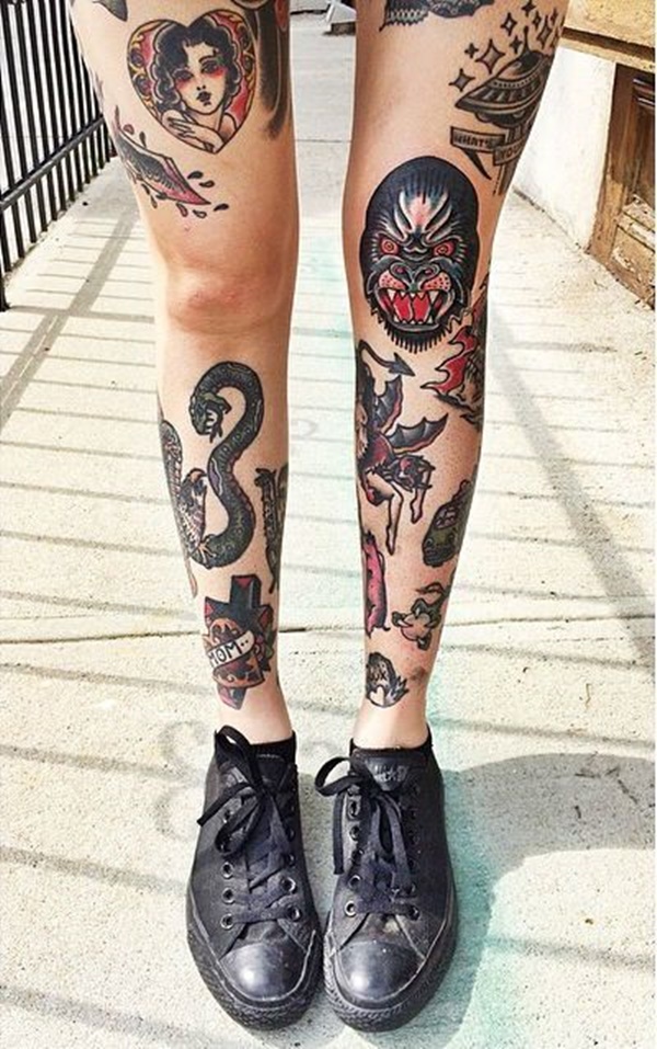 desenhos de tatuagem de perna sexy de mulheres (7) 