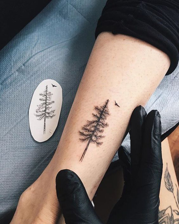 desenho de tatuagem de árvore 