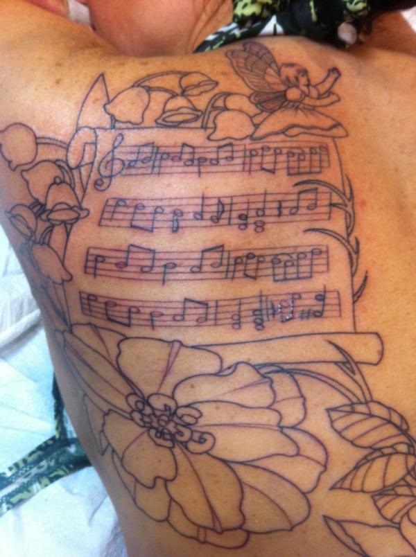 35 Melodious Music Notation Tattoos 2 