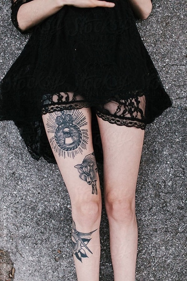 desenhos de tatuagem de perna sexy de mulheres (30) 