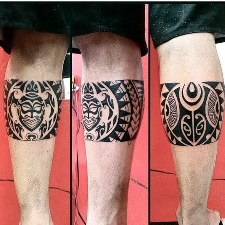 Tornozelo de tatuagem maori 