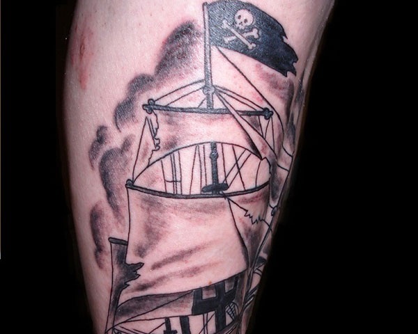 40 fantásticos desenhos de tatuagem de pirata 18 
