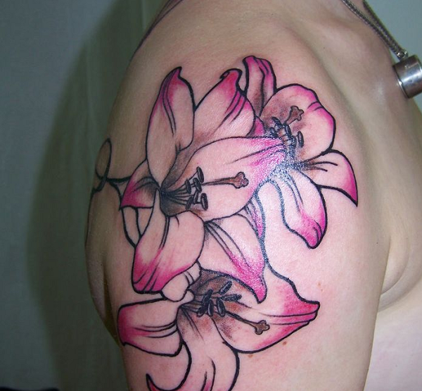 tatuagem de flores de lírio 38 