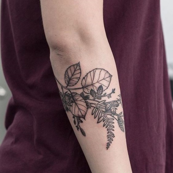 tatuagem de folhas design0581 
