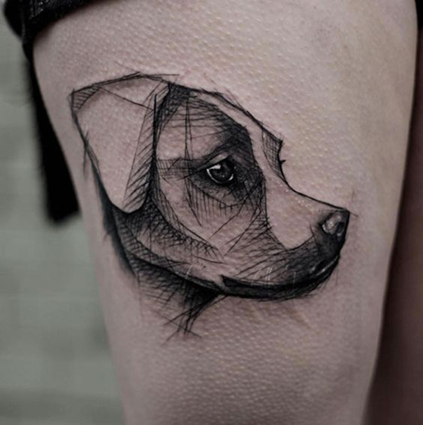 Projetos populares da tatuagem do cão 2018 