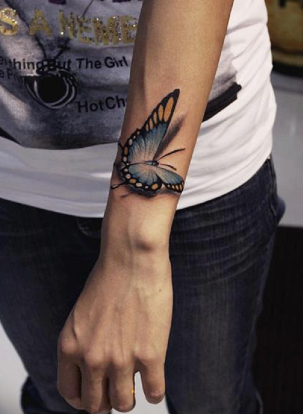 Tatuagem de borboleta 3D 3 