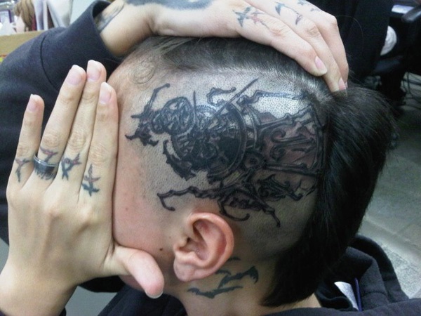 Idéias e inspirações do Tattoo da cabeça bold (realce) 34 