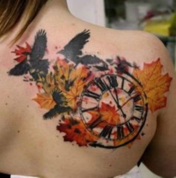 tatuagem de folhas design0541 