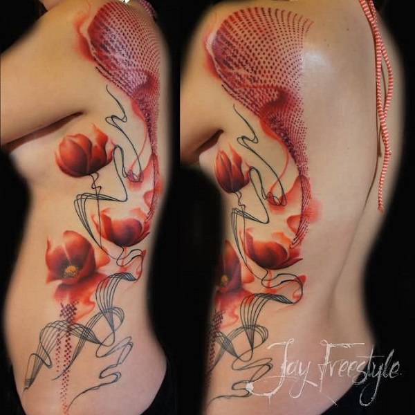 tatuagem de flor de papoula 27 