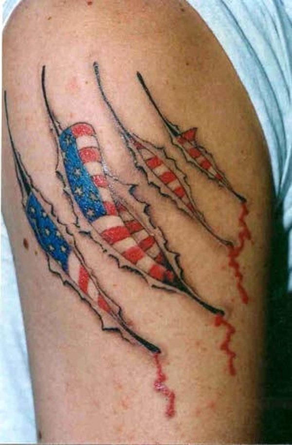 35 Tatuagens e Desenhos da Bandeira Americana 15 