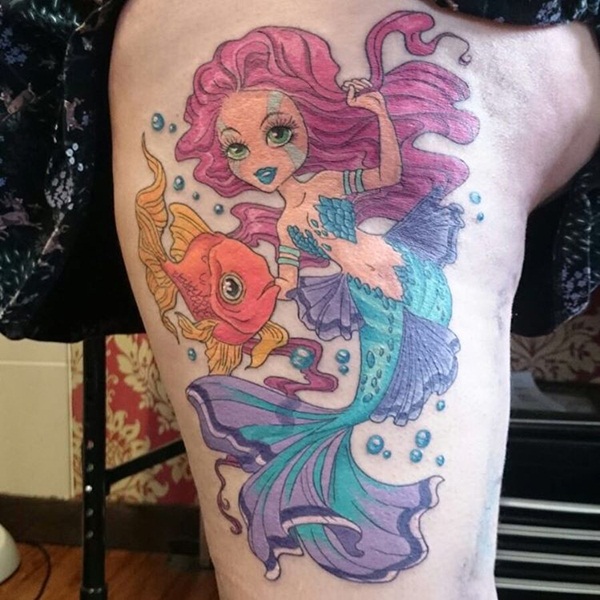 40 desenhos de tatuagem de sereia elegante 17 