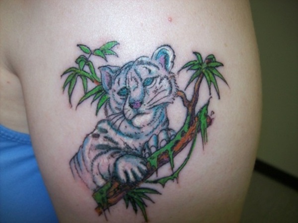 Desenhos de tatuagem de tigre branco e idéias 37 