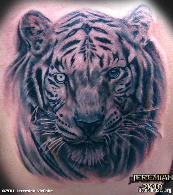 Desenhos de tatuagem de tigre branco e idéias 22 