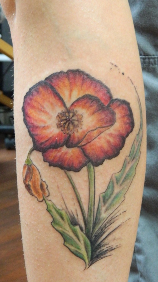 tatuagem de flor de papoula 47 