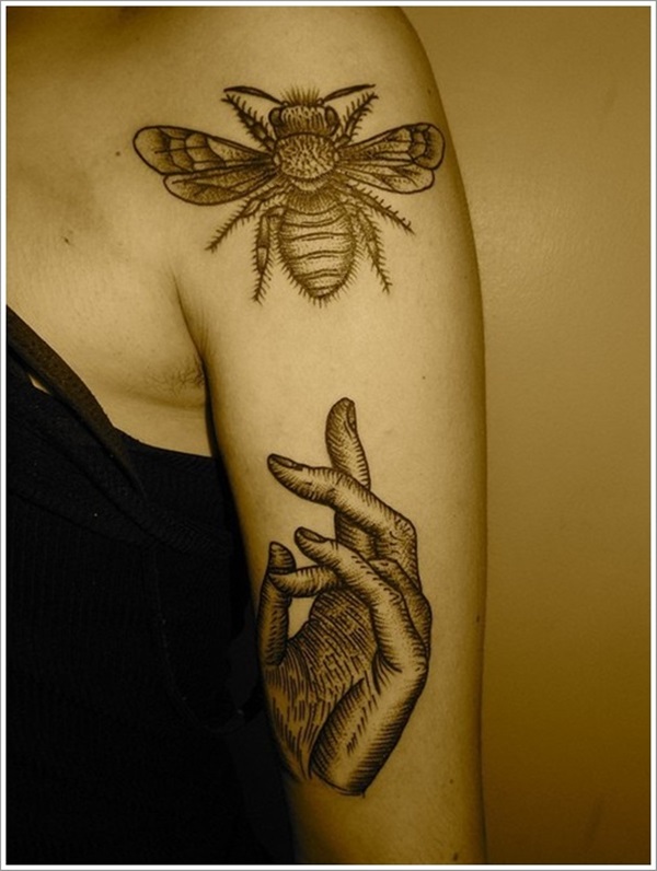 Significados do tatuagem de abelha linda 23 