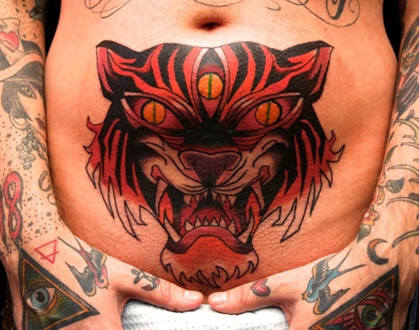 40 melhores exemplos de tatuagens de estômago 5 