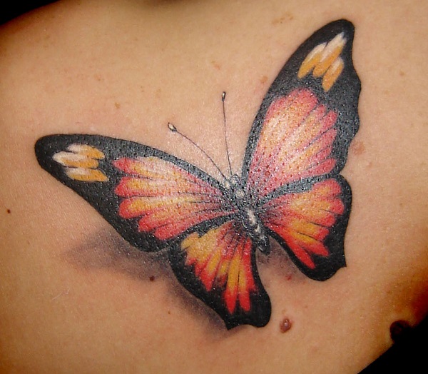 Tatuagem de borboleta 3D 44 