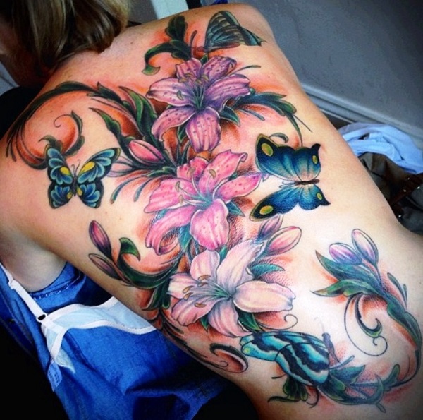 tatuagem de flores de lírio 42 
