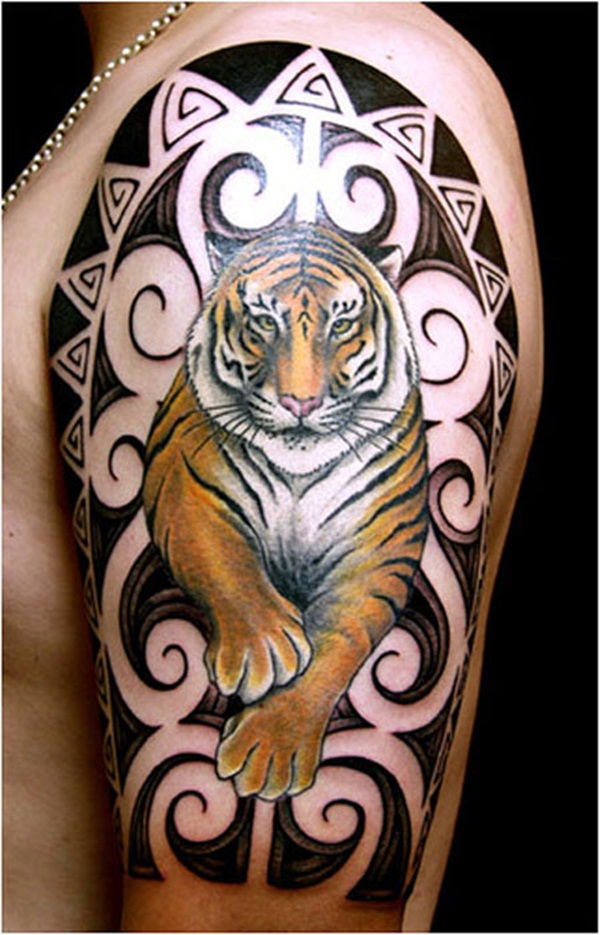 Desenhos de tatuagem de tigre para homens (42) 