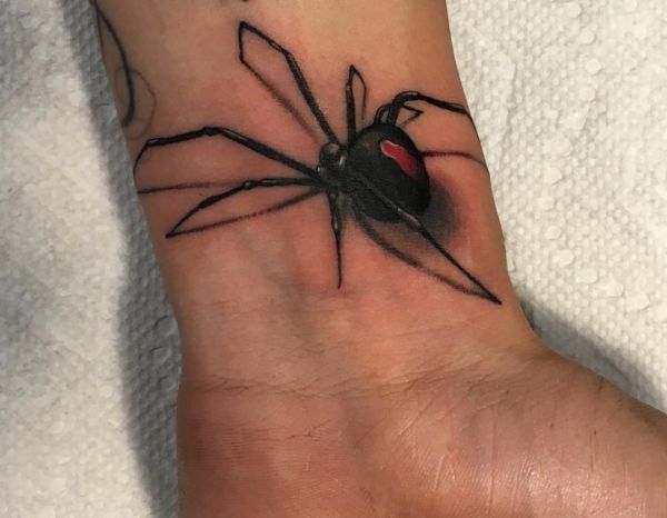 Idéia de design de aranha 3D no pulso