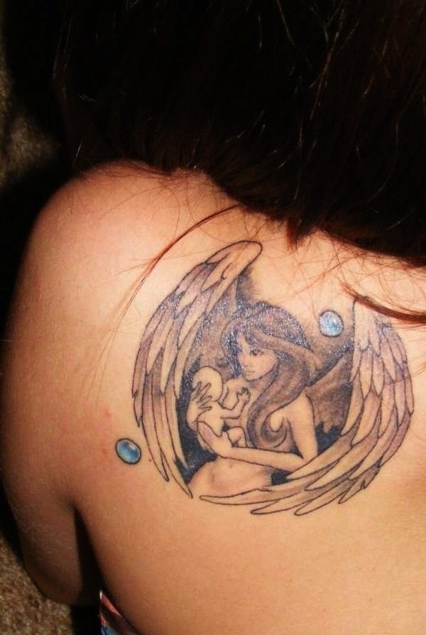 Desenhos de tatuagem de anjo e idéias9 
